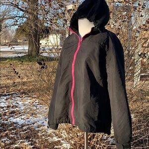 Polar Edge black hooded fleece lined coat MEDIUM